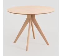 Table à manger ronde en bois (Ø100 cm) Sekiz Marron Cendré