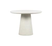 DAMON - Table de repas blanche D100 cm Blanc