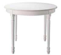 Table à manger ronde extensible blanche, L120/200 cm 120x120x76cm Blanc