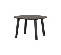 LANGEJAN - Table de repas ronde extensible en chêne noir D 120 Noir
