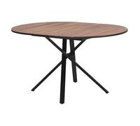 Table à manger ronde extensible - ML-Design - 100-140x76x100 cm - Marron aspect bois - 4-6 personnes