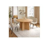 Table à manger ronde fixe - IDMARKET - EDITH - Bois - 6 personnes - 110 cm