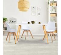 Table A Manger Scandinave Sara 6 Personnes Blanche 120 Cm