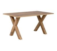 Finori Table à manger MANZANO rectangulaire Décor Chêne Flagstaff 8 personnes L160×H75×P90 cm