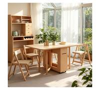 Table A Manger, Table Pliante Interieur, Tiroirs De Rangement Et roulettes Verrouillables, Tables De Cuisine 4 Personnes, pour Une Cuisine Compacte