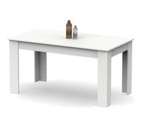Table à manger - table repas coloris blanc - Hauteur 77 x Longueur 140 x Profondeur 80 cm