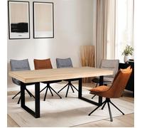 WEBER INDUSTRIES Table à Manger Tivoli 200x90cm - 10 Personnes/Décor Chêne Blanchi