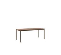 Table à Manger &Tradition Drip HW116 L193 Noir/ Noyer Laqué