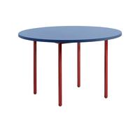 HAY Table à manger Two-Colour Ø120 cm Maroon red-blue