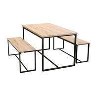 Table à manger - URBAN LIVING - Dock - Bois - Marron - 4 personnes - Contemporain - Design