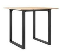 Table à Manger Cadre en O 80x80x75 cm Bois de Pin Massif et Acier 3282673