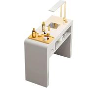 Table à ongles avec collecteur de poussière et lampe LED pour bureau de manucure professionnel, équipement de salon à domicile