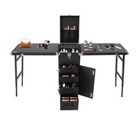 Table à ongles professionnelle avec aspiration portable Table de manucure mobile Chariot cosmétique avec roulettes et tiroirs pour salon de manucure Salon de beauté