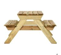 Table à pique-nique - sweety - Table de jardin - et bancs - 110x123x73cm Bois de pin imprégné TT189