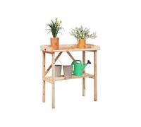 Table à plantes avec étagère 78x38x82,5 cm bois de sapin solide