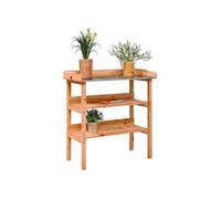 vidaXL Table à plantes avec étagères 78×38×82,5 cm Sapin massif Marron