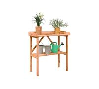 vidaXL Table à plantes avec étagère – Bois de sapin marron 78×38×82,5 cm