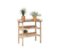 vidaXL Table à plantes avec étagères 78x38x82,5 cm bois massif sapin