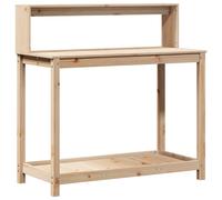 vidaXL Table à plantes avec étagères 108x50x109,5 cm Pin massif