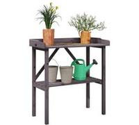 Table à plantes - VIDAXL - 78x38x82,5 cm - Bois de sapin - Gris - Meuble de jardin Gris