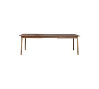 Table à rallonge en bois de noyer marron, extensible, 10 places, rectangulaire - Zuiver, Glimps - 188x98x17 cm