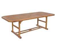 Bizzotto Table extensible Noemi rectangulaire acacia 180/240×100 cm intérieur et extérieur