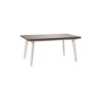 Table à rallonges - Harmony - Blanc / Cappuccino - 160x100 cm - Extérieur - 10 personnes