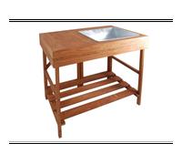 Table à rempoter en bois dur - esschert design