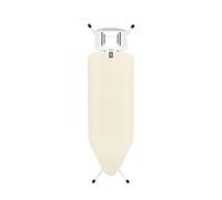 Brabantia 238840, planche à repasser de taille standard, coton, compatible avec les centrales vapeur, beige, noir, blanc, unie, sans motif