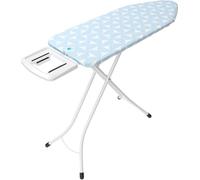 Table à repasser C, 124 x 45 cm, tablette pour fer à repasser, cadre blanc de 25 mm, Fresh Breeze
