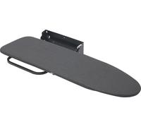 Table à repasser - Fixation murale, pliable - Structure en acier au carbone - Housse en coton/polyester - Avec porte-vêtements - 93 × 31,5 cm - Noir