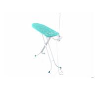 Leifheit Table à Repasser Air Board M Compact Plus, Housse Thermo Reflect 120x38 cm pour fers à Repasser Dont fers Vapeur, réglable en Hauteur, Table à Repasser Pliable, Prise électrique et Guide-Fil