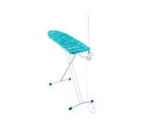 Table à repasser Leifheit AirFlow M Solid Plus 120 x 35 cm, table à repasser de taille standard, fer à repasser à sec et à vapeur, bleu, blanc, motifs, bleu, 1200 x 380 mm