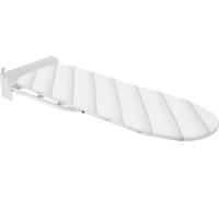 Table à repasser - Montage mural - Pliable, pivotante à 180° - Résistante à la chaleur jusqu'à 200 °C - Métal/acier au carbone - Compacte 52 × 32,5 × 7 cm - Blanche