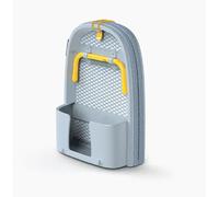 Joseph Joseph Pocket Planche à Repasser Pliante 90 x 33 cm avec Housse en Coton 100%, Rangement Compacte, Table Peu Encombrante, Porte-Fer Intégré, Gris/Jaune