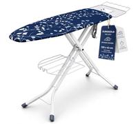 Table à Repasser XXL 120x42 cm - Grande Planche à Repasser Pliable pour Centrale Vapeur - Hauteur Réglable, Prise Intégrée, Jeannette et Repose-Fer - Table de Repassage Stable et Compacte