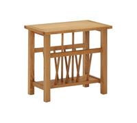 vidaXL Table à revues 45x27x42 cm Bois de chêne solide Multicolore