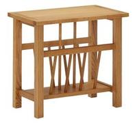 Vidaxl Table À Revues 45x27x42 Cm Bois De Chêne Solide Multicolore