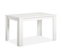 Homestyle4u 2181 Table de salle à manger extensible en bois Blanc 120 x 80 cm
