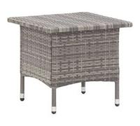 vidaXL Table d'appoint Gris 50x50x47 cm Poly rotin