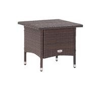vidaXL Table d'appoint brune 50x50x47 cm Poly rotin