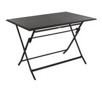 Hespéride Table de jardin pliante rectangulaire AZUA 4 places Aluminium traité époxy Graphite