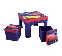 Table avec 2 tabourets de rangement Cars 3 Fun House Multicolore G