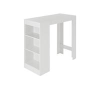 Table bar table mange-debout table lounge comptoir blanc 110x50x103cm ML-DESIGN
