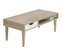 Table Basse 1 Tiroir 1 Niche Effet Bois - ANEBY - ALTOBUY Marron G