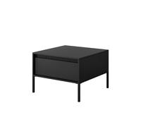 Table basse 1 tiroir 68 cm - ROMANE - Noir