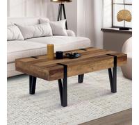 IDMarket - Table basse Austria rectangulaire 1 tiroir bois pied épingle 100 cm