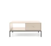 Table basse 1 tiroir pieds métal noir 104 cm - ROSALIA