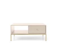 Table basse 1 tiroir pieds métal or 104 cm - ROSALIA