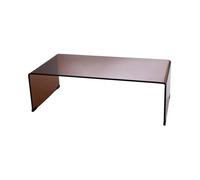 Table basse 110x55x35 cm en verre trempé fumé